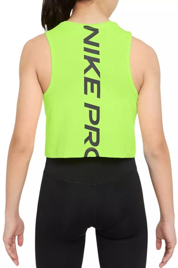 Nike Pro Girls&#39; Dri-FIT Training/Running Tank Top Large, Regular, Yellow