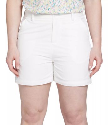 Walter Hagen Women&#39;s Clubhouse Traditional 7 Seersucker Golf Shorts, Size 6, Pur