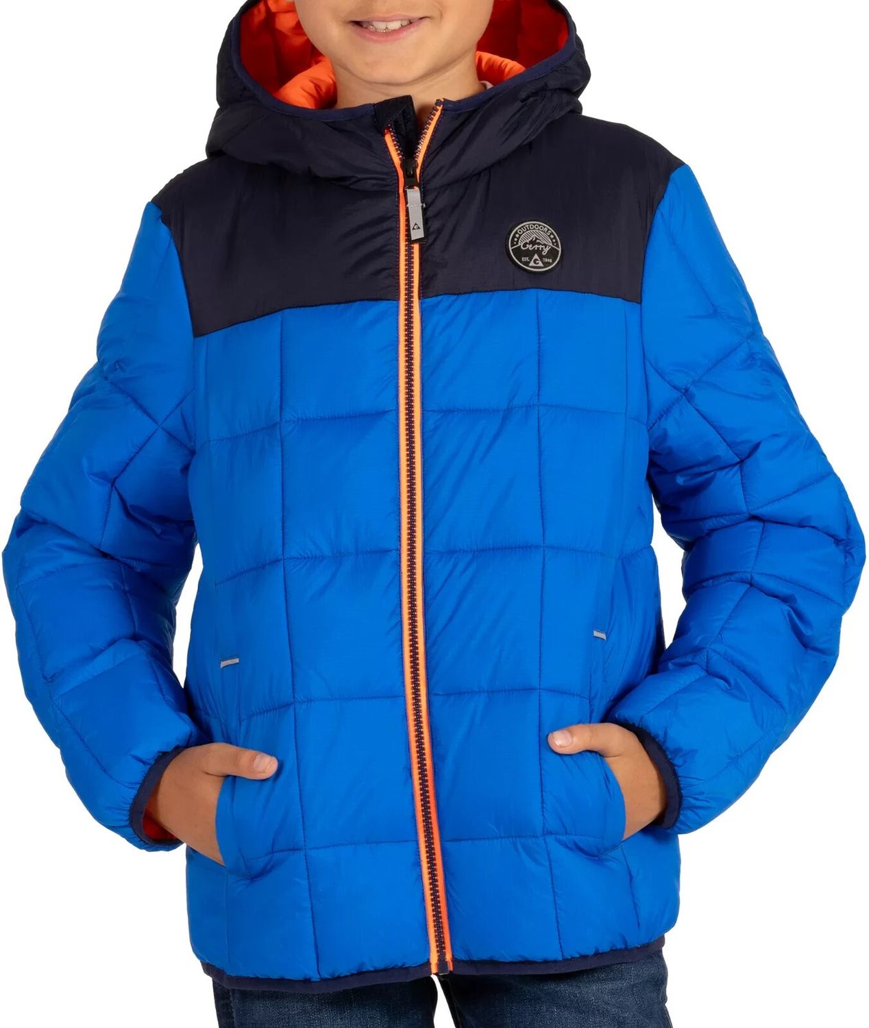 Gerry Boys&#39; Torque Puffer Jacket Lightweight Warm Wind Water Resistant Full Zip