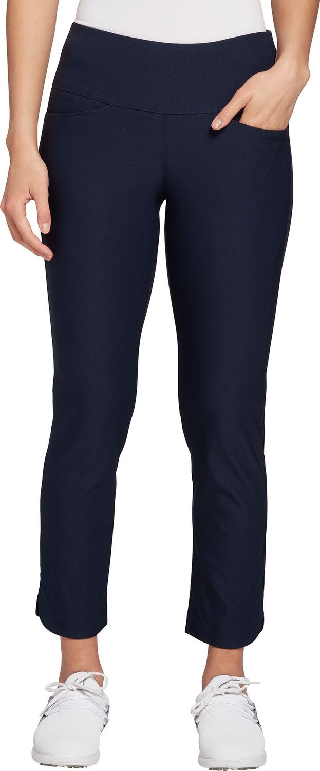 Walter Hagen Women&#39;s Sculpt Pull-on Golf Pants, Large, Dark Navy Blue