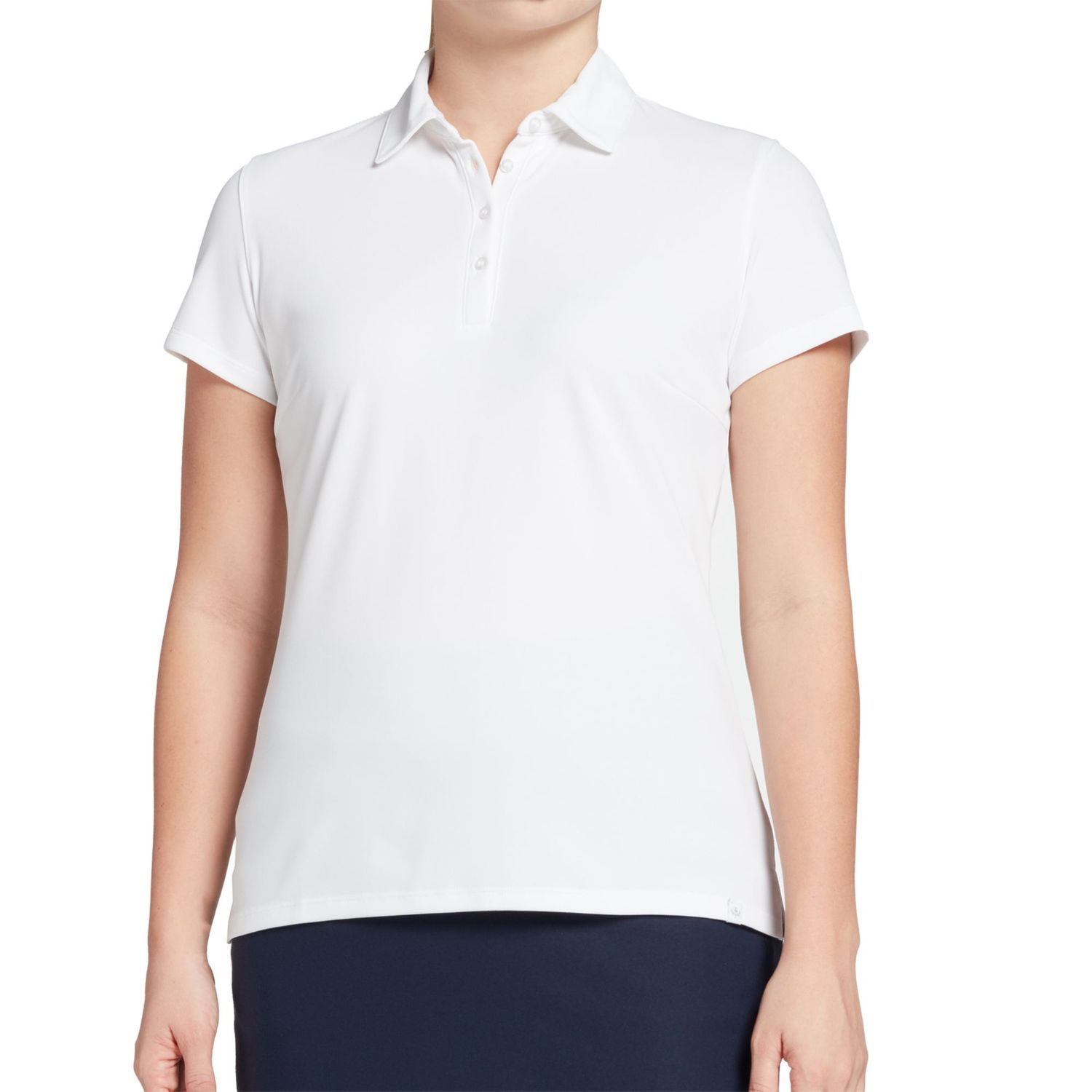 Walter Hagen Women&#39;s Core Pique Golf Polo, Large, White
