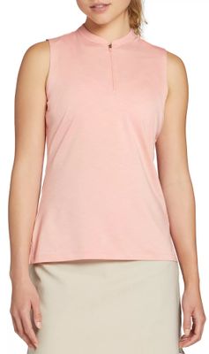 Walter Hagen Women&#39;s Sport Sleeveless Golf Polo, Large, Rose Thorn Pink