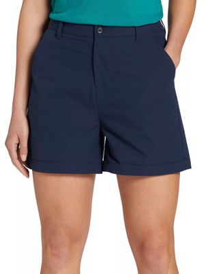 Walter Hagen Women&#39;s Clubhouse Traditional 7 Seersucker Golf Shorts, Size 4, Dar