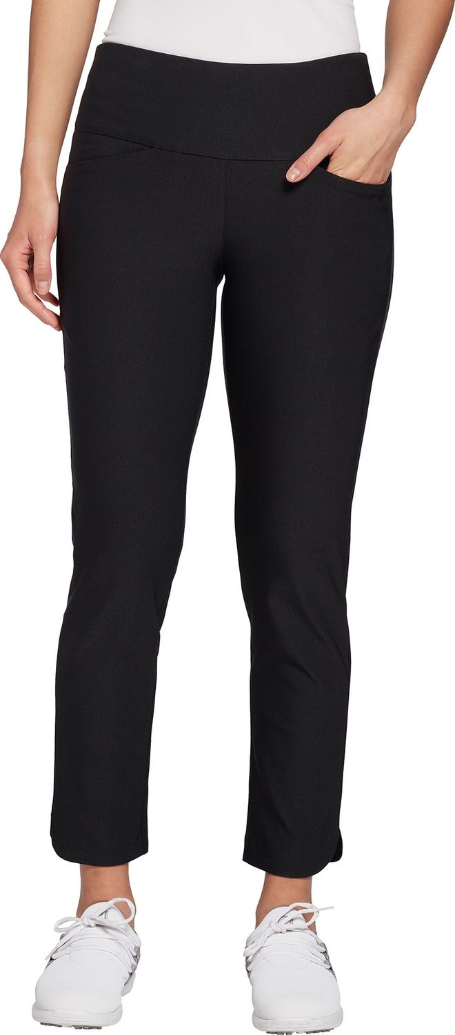 Walter Hagen Women&#39;s Sculpt Pull-on Golf Pants, XS, Pure Black