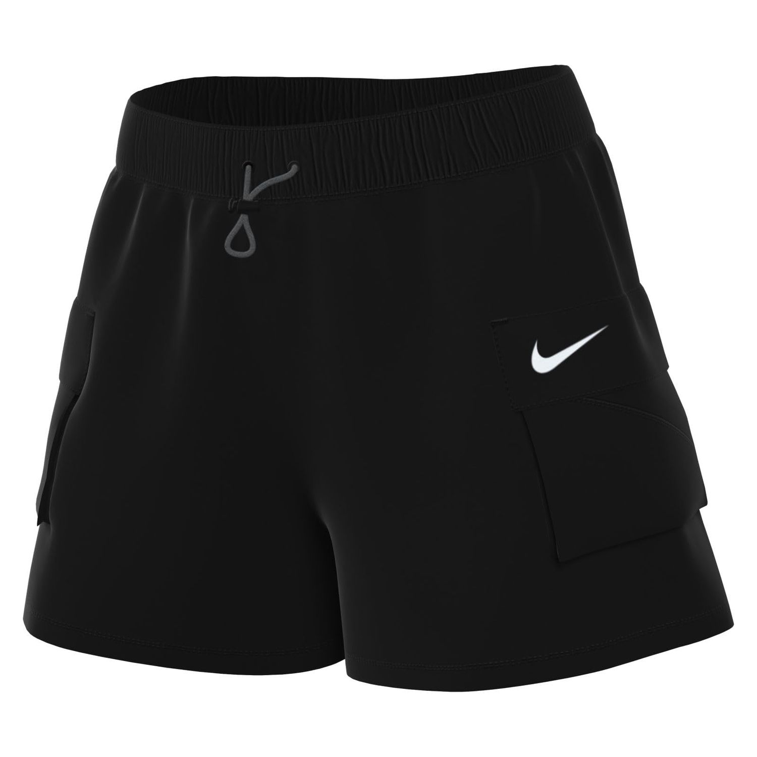 Nike Women&#39;s Woven High Rise Athletic Shorts with Cargo Pockets Black XS