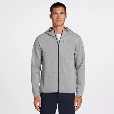 VRST Men&#39;s Pinnacle Fleece Full Zip Hoodie, Small, Mid Grey Heather Gray