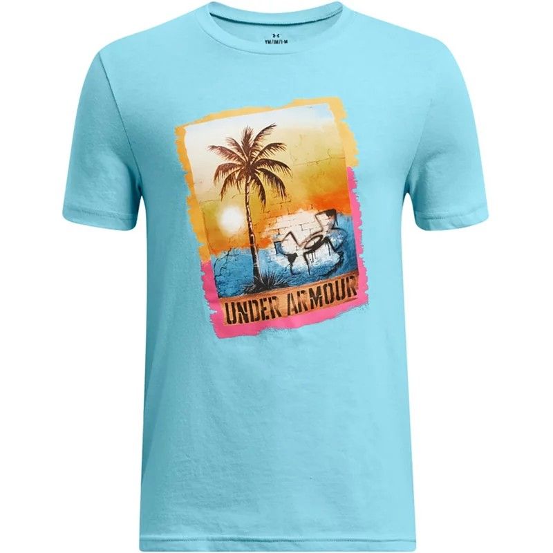 Under Armour Boys&#39; in the Shade Short Sleeve T-Shirt Blue, X-Large