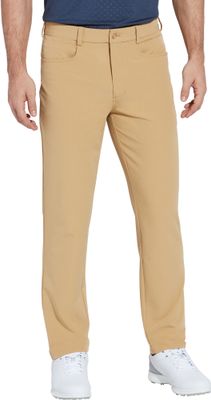 Walter Hagen Men&#39;s Performance 11 5-Pocket Slim Fit Golf Pants, Size 36, Golden