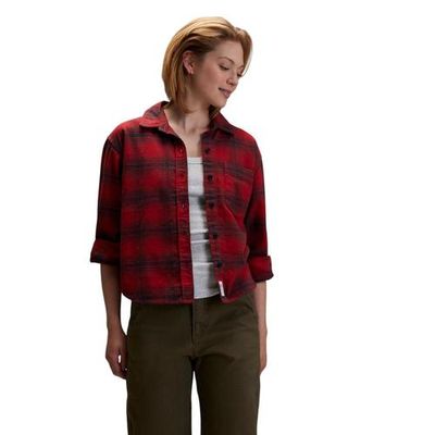 Alpine Design Women&#39;s Flannel, Large, Red Bison Plaid