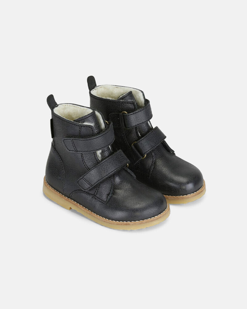 Bundgaard Stewie TEX – warmer Kinder-Winterstiefel aus Leder mit Lammfell