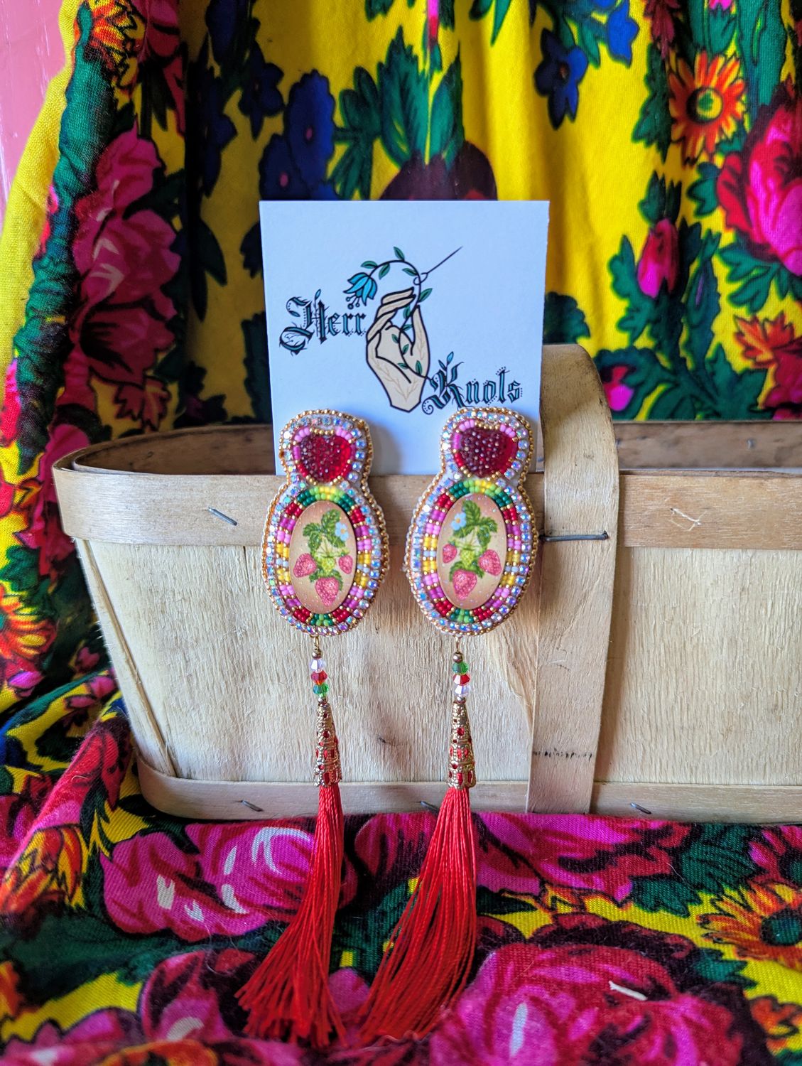 Strawberry Fields long earrings