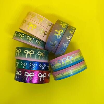 Washi Tape Sample - Simply Gilded 10mm & 15mm Bows