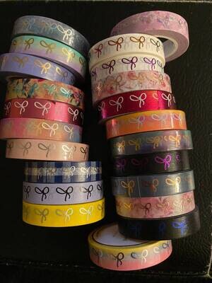 Washi Tape Sample - Simply Gilded 10mm bow washi assorted