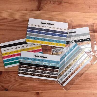 Washi Tape Sample - Simply Gilded 5mm Grab Bag - 6 Colours x 24"