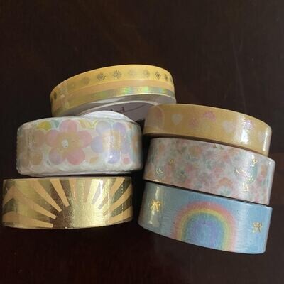 Washi Tape Sample - Simply Gilded March 2022 Sub Box: Here Comes The Sun