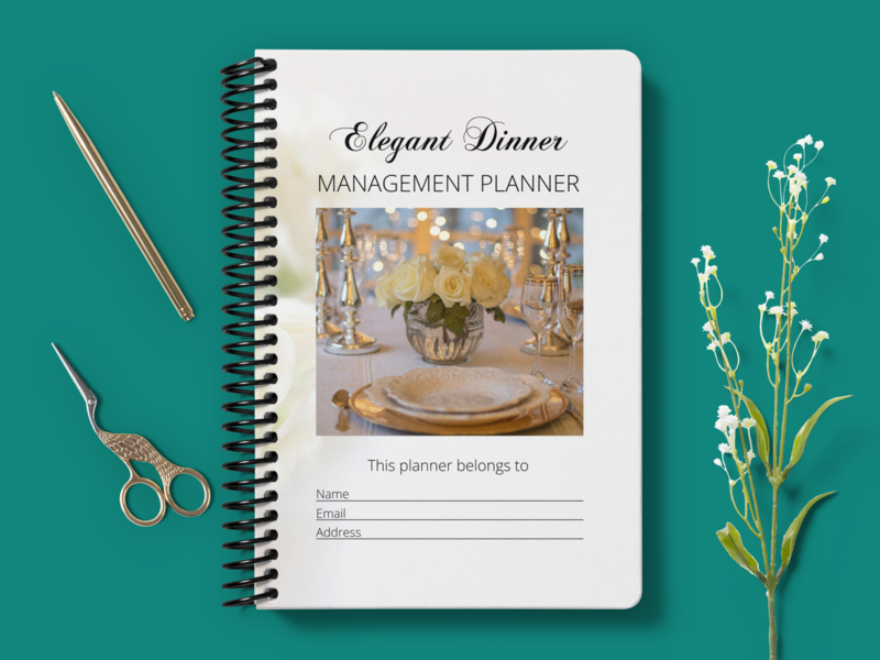 Elegant Dinner Management Planner - Letter Size Printable