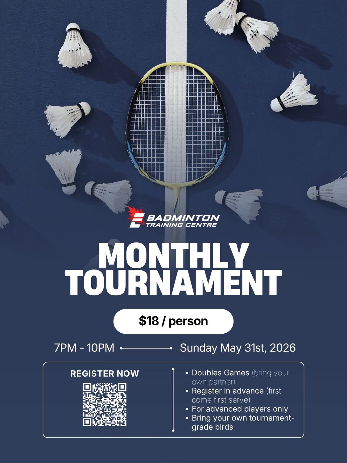 Monthly Tournament (2 People)