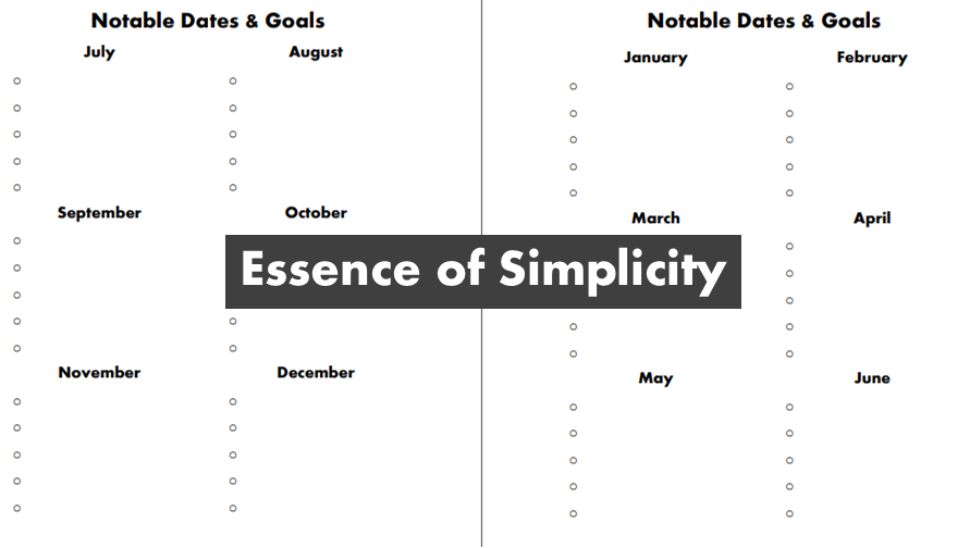 Notable Dates Planning Page Digital Download