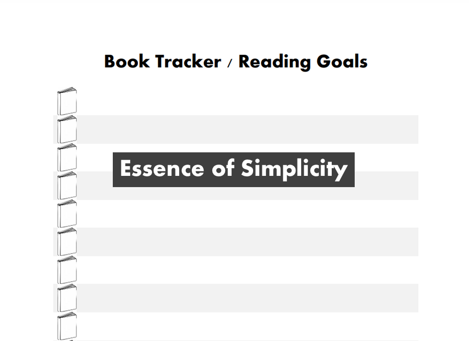 Book Tracker / Reading Goals Planning Page Digital Download