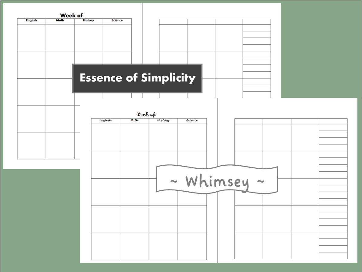Plan A Weekly Planning Page Digital Download
