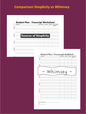 Student Plan / Transcript Tracking Page 23-24 Digital Download