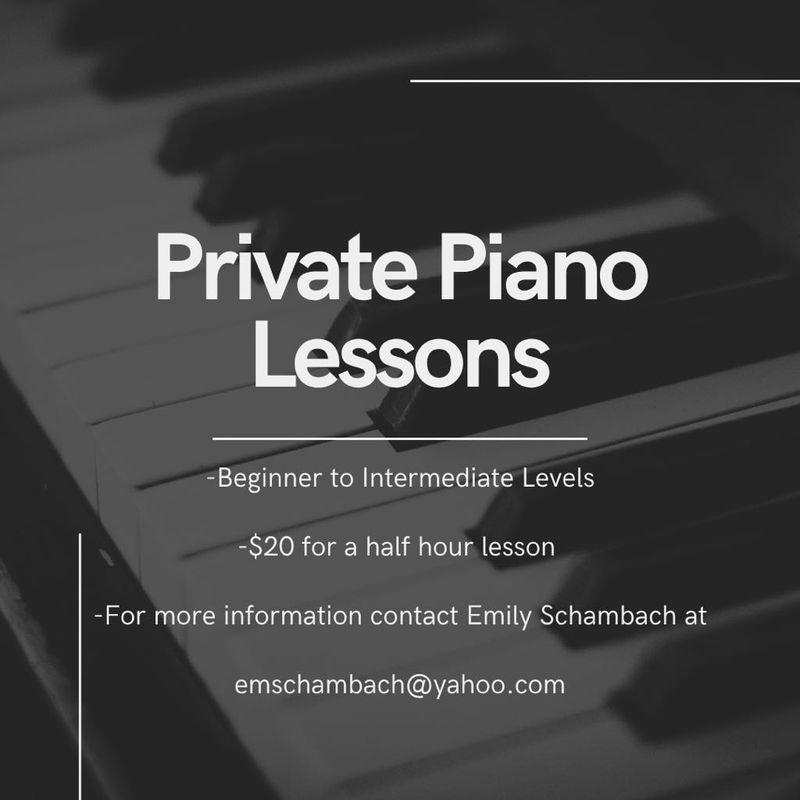 Private Piano Lessons (Sunny 9:00 AM) $240*