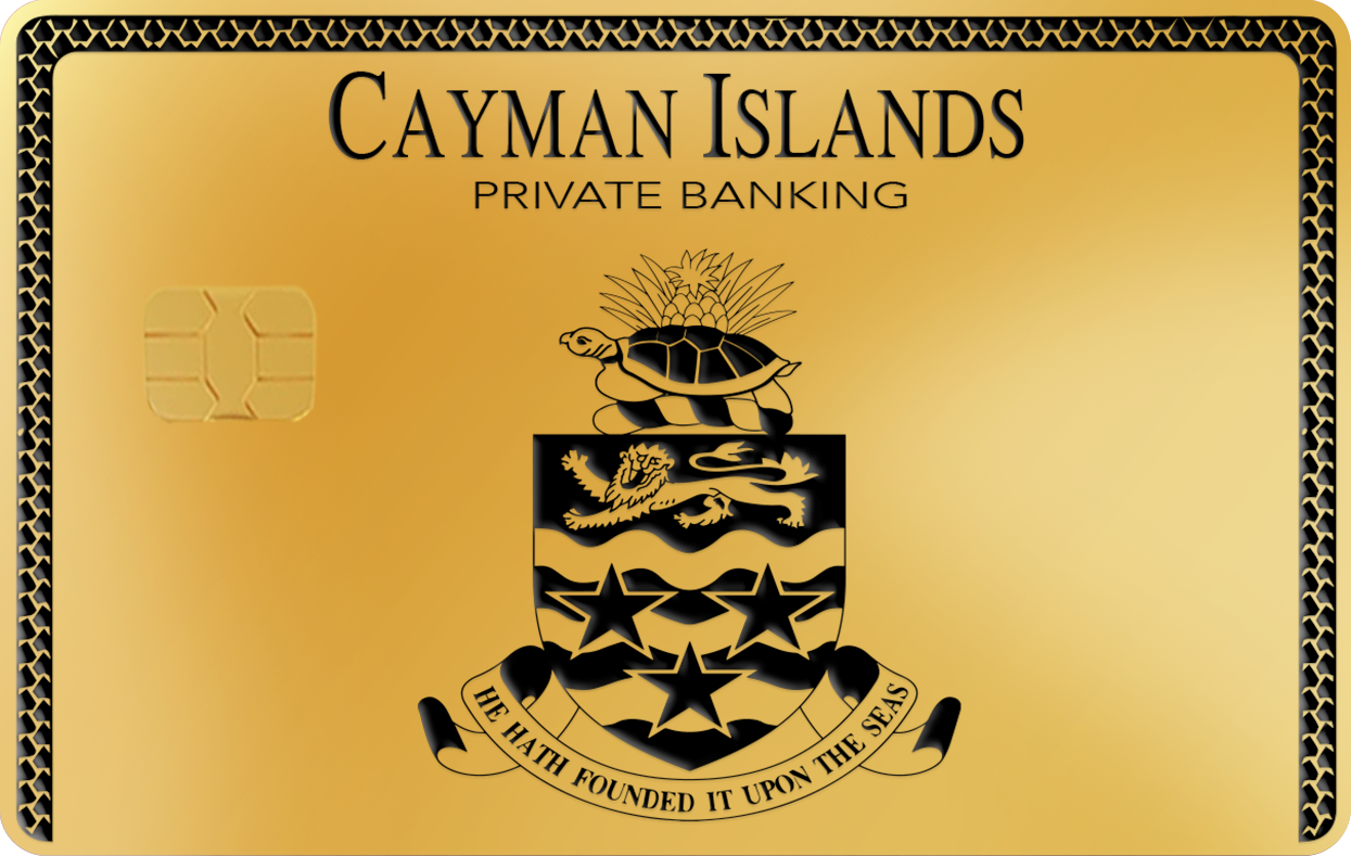 CAYMAN ISLANDS PRIVATE BANKING, Card Color Options: 24K Gold Plated