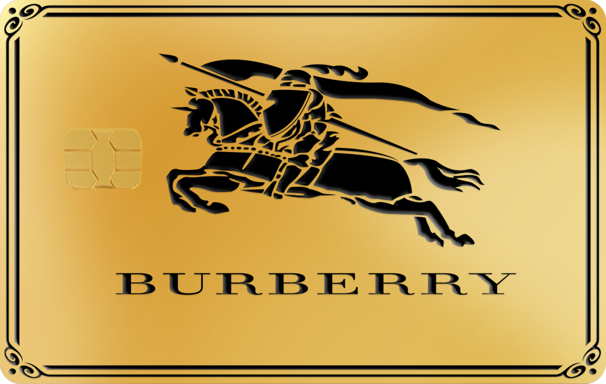 BBERY LONDON CARD, Card Color Options: 24K Gold Plated