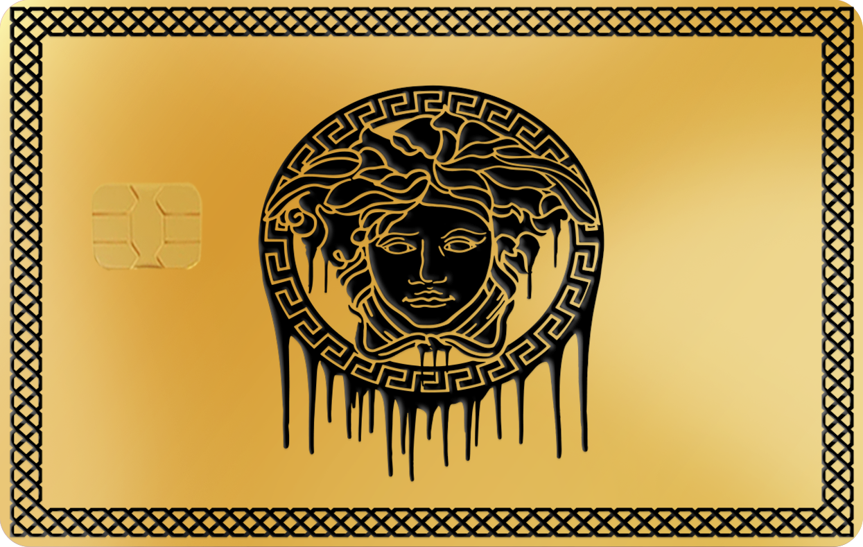 MEDUSA HEAD DRIP, Card Color Options: 24K Gold Plated