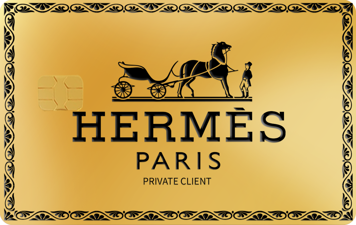 &quot;H&quot; PRIVATE CLIENT, Card Color Options: 24K Gold Plated