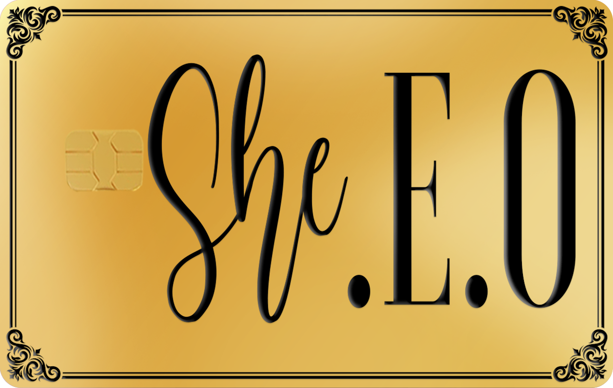 SHE.E.O CARD, Card Color Options: 24K Gold Plated