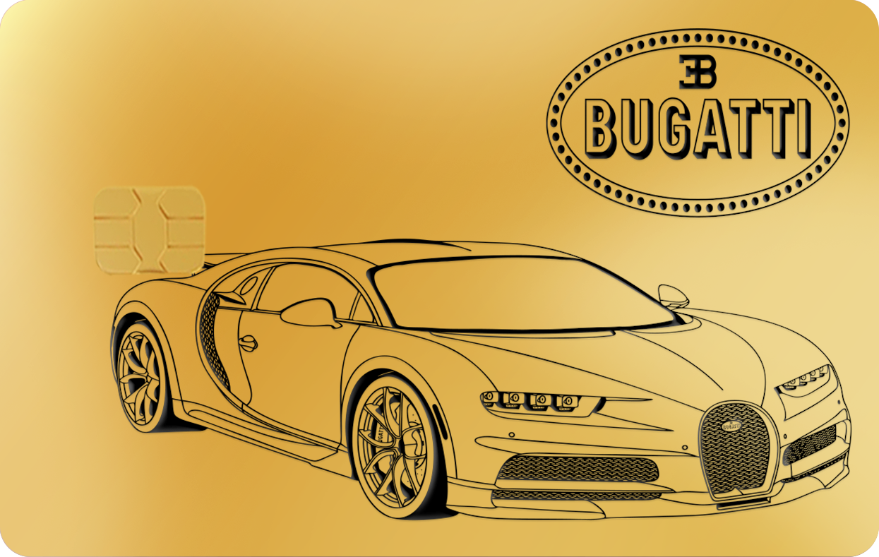 BUGATTI, Card Color Options: 24K Gold Plated