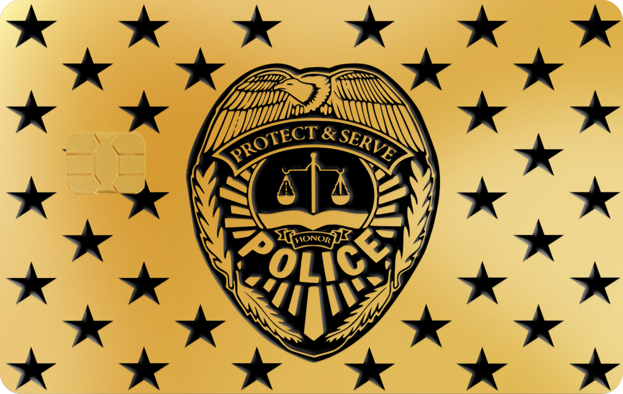 POLICE CARD, Card Color Options: 24K Gold Plated