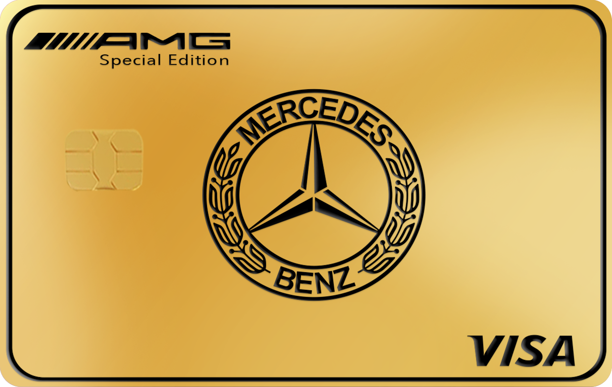 MERCEDES AMG, Card Color Options: 24K Gold Plated w/Black