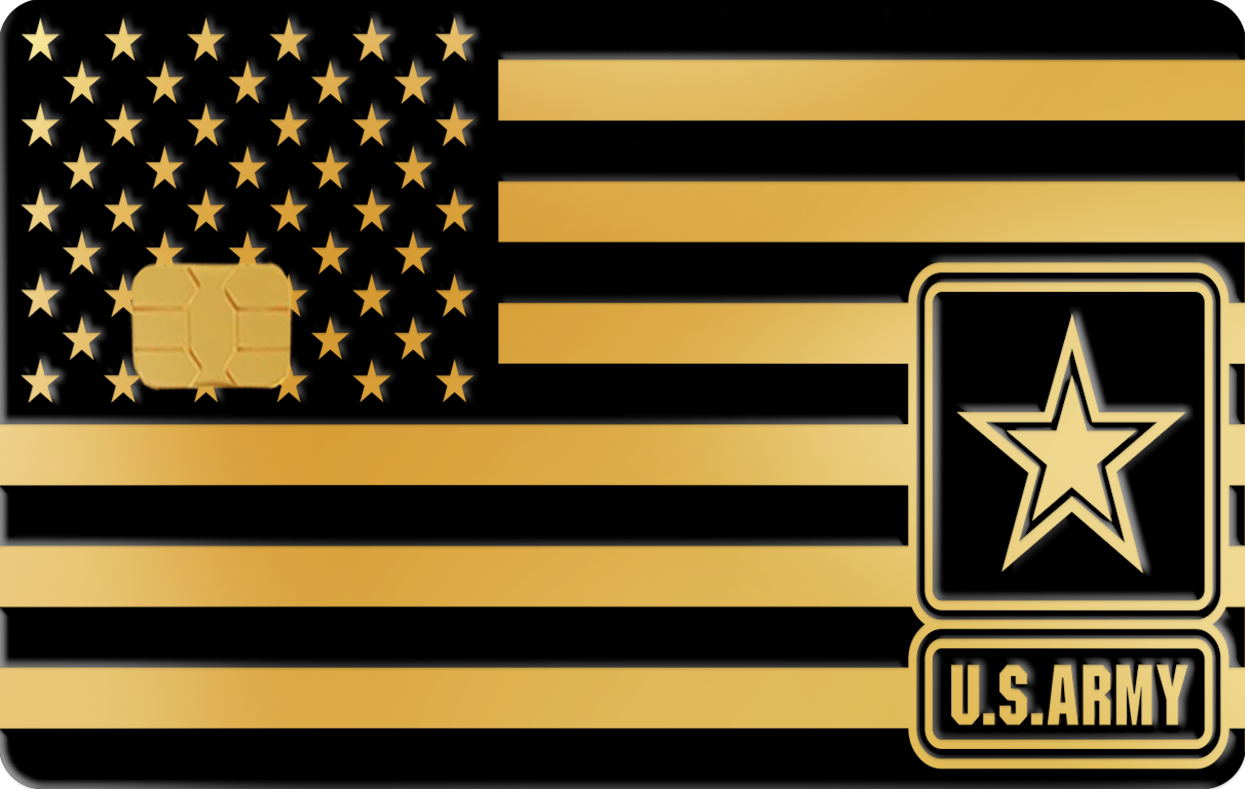 US ARMY, Card Color Options: 24K Gold Plated