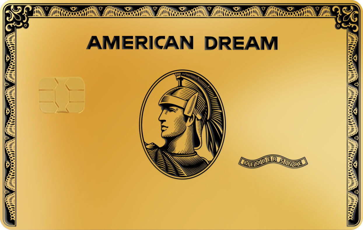 AMERICAN DREAM, Card Color Options: 24K Gold Plated