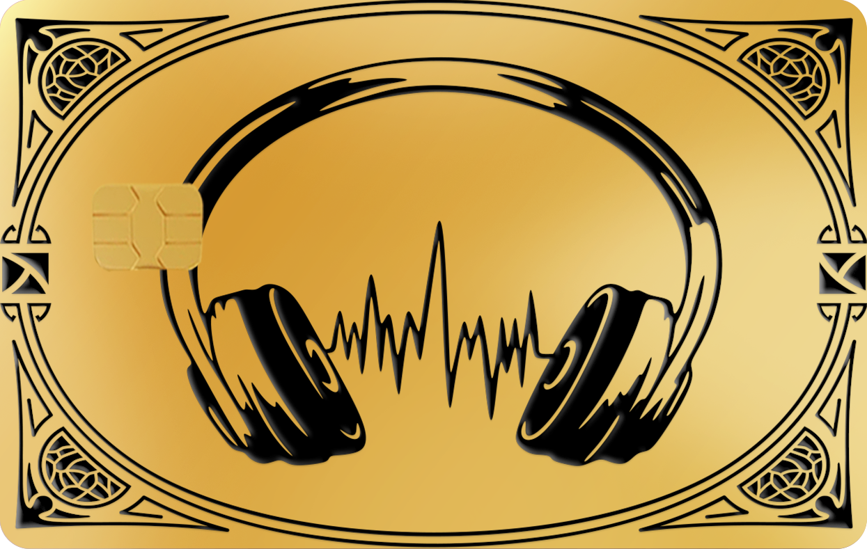 HEADPHONE LIFELINE, Card Color Options: 24K Gold Plated