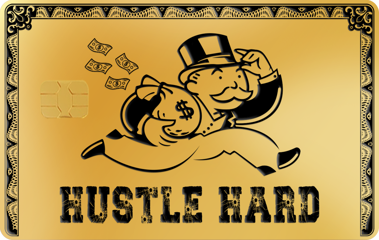 MONOPOLY HUSTLE HARD, Card Color Options: 24K Gold Plated