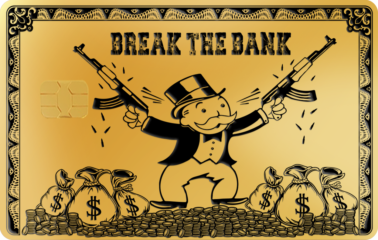 MONOPOLY BREAK THE BANK, Card Color Options: 24K Gold Plated