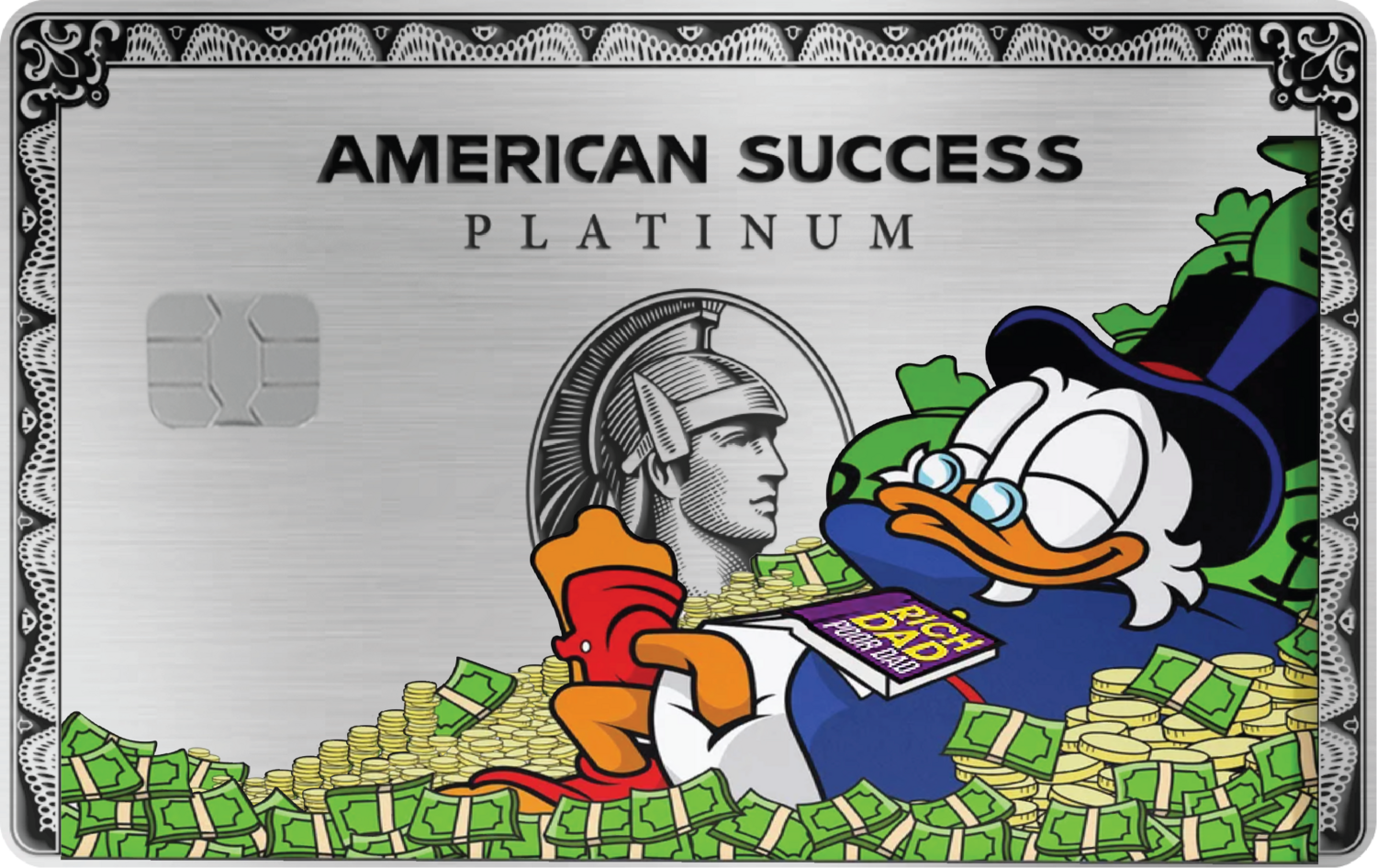 SCROOGE MONEY NAP, Card Color Options: Brushed Platinum