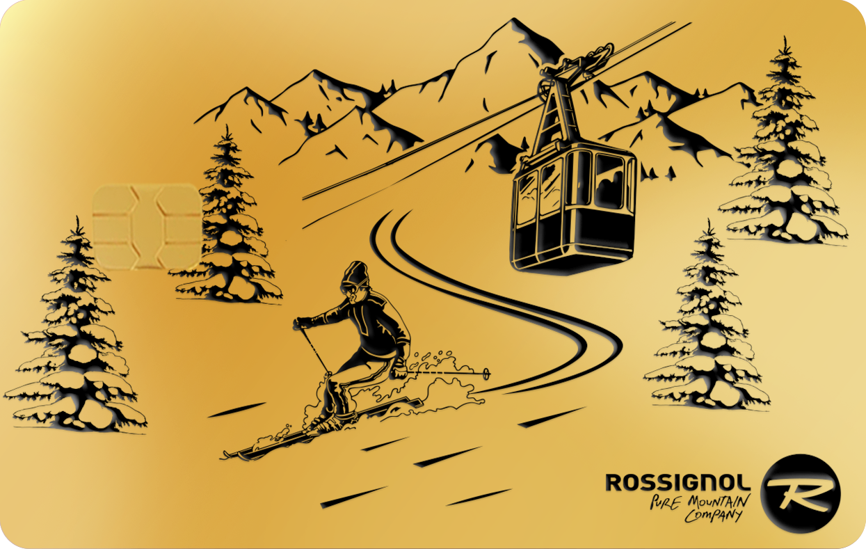 ASPEN SKIING, Card Color Options: 24K Gold Plated