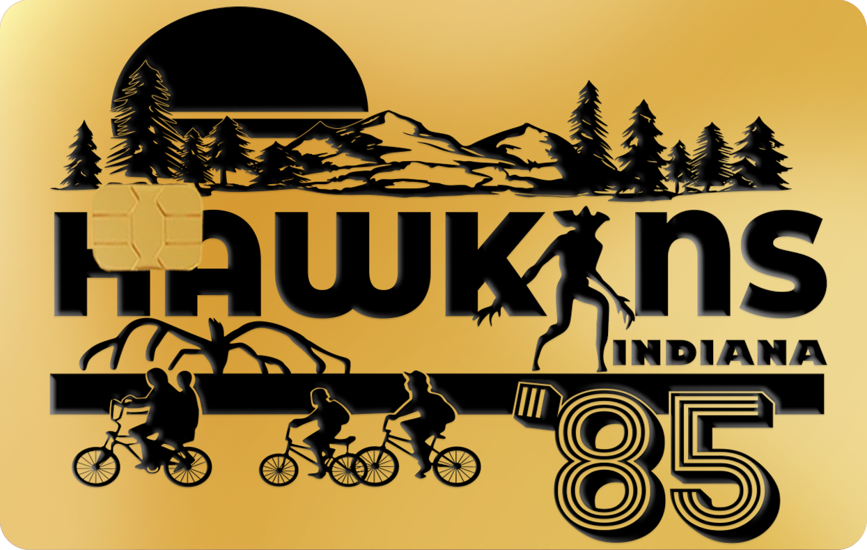 STRANGER THINGS STRANGER THINGS, Card Color Options: 24K Gold Plated