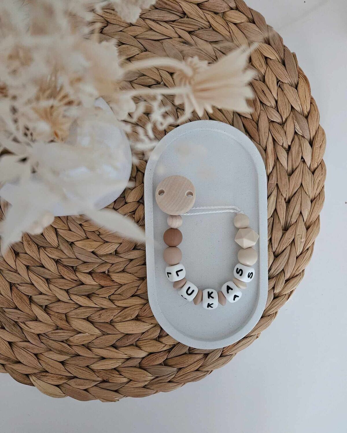 "Baby boy" Schnullerkette mit Name