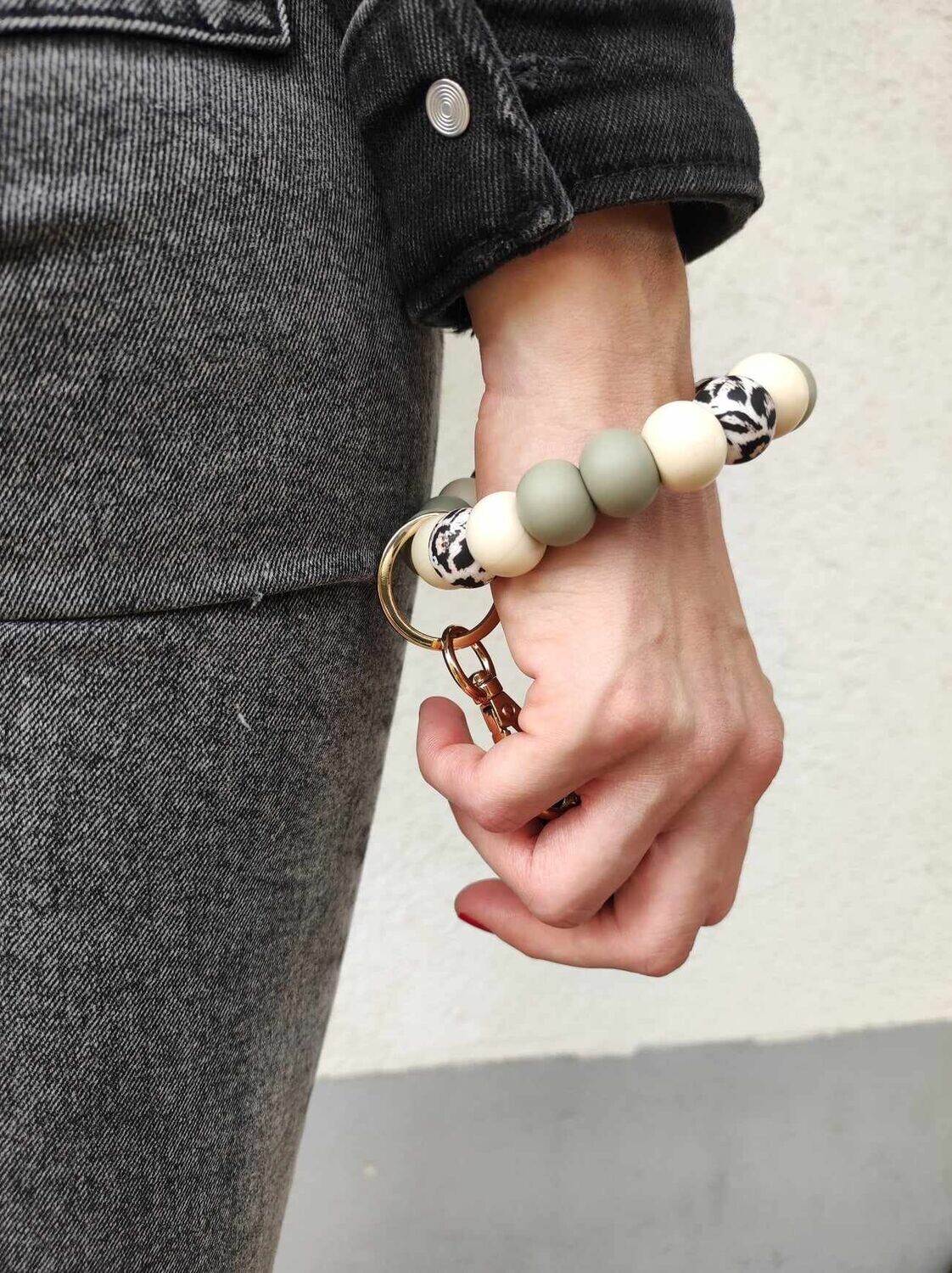 Schlüsselanhänger Armband "Leopard"