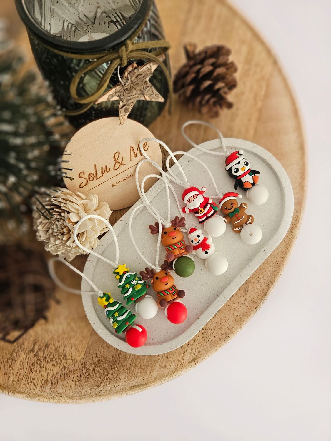 Weihnachtliche Reißverschlussanhänger