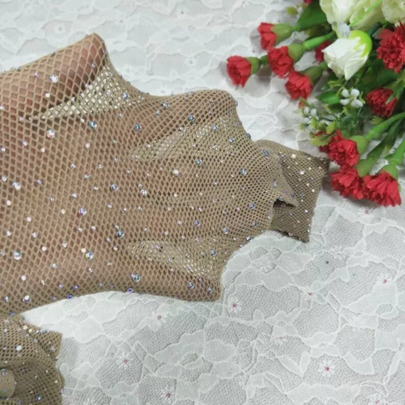 Rhinestone fishnet