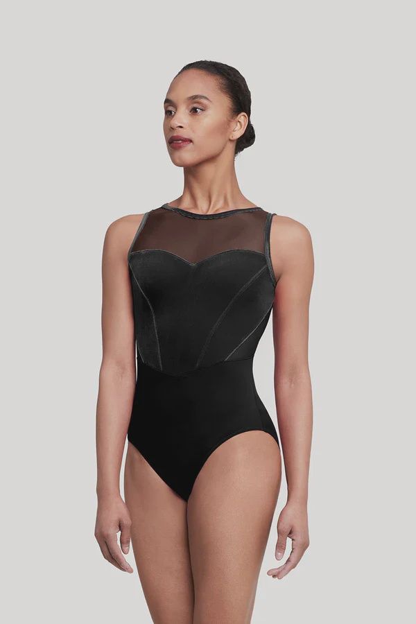 Sofia Mesh Bow Back Womens Leotard
