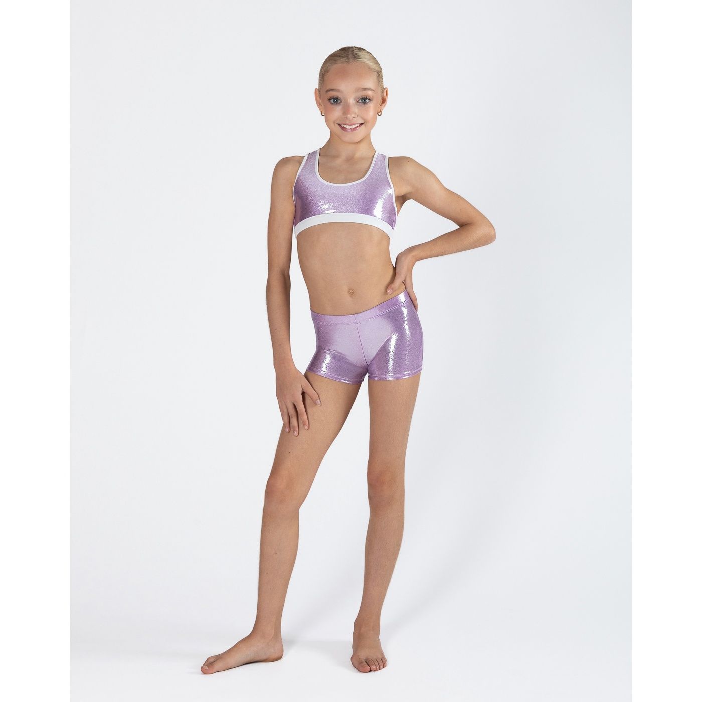 Ava Crop Top Scc118, Size: Lilac Child Med