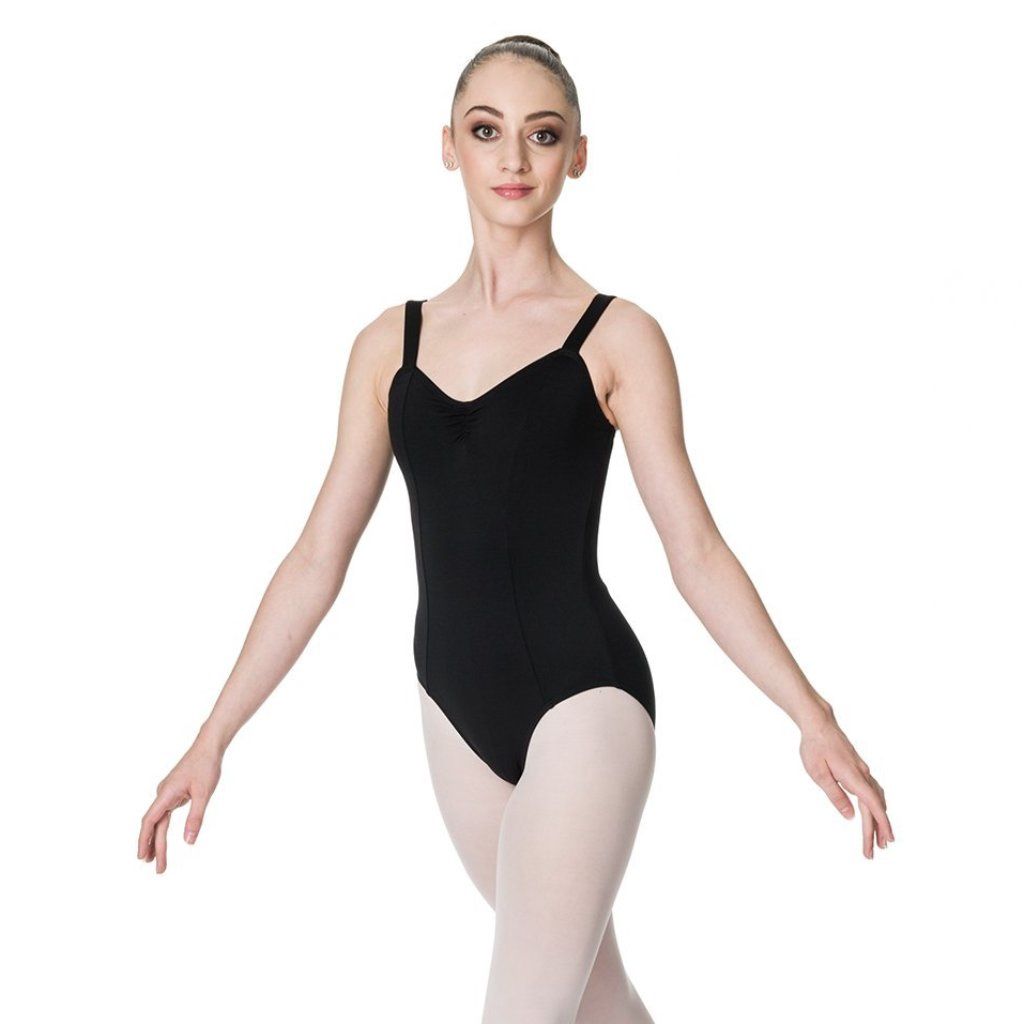 Premium Wide Strap Leotard, Colour: BLK, Size: CS