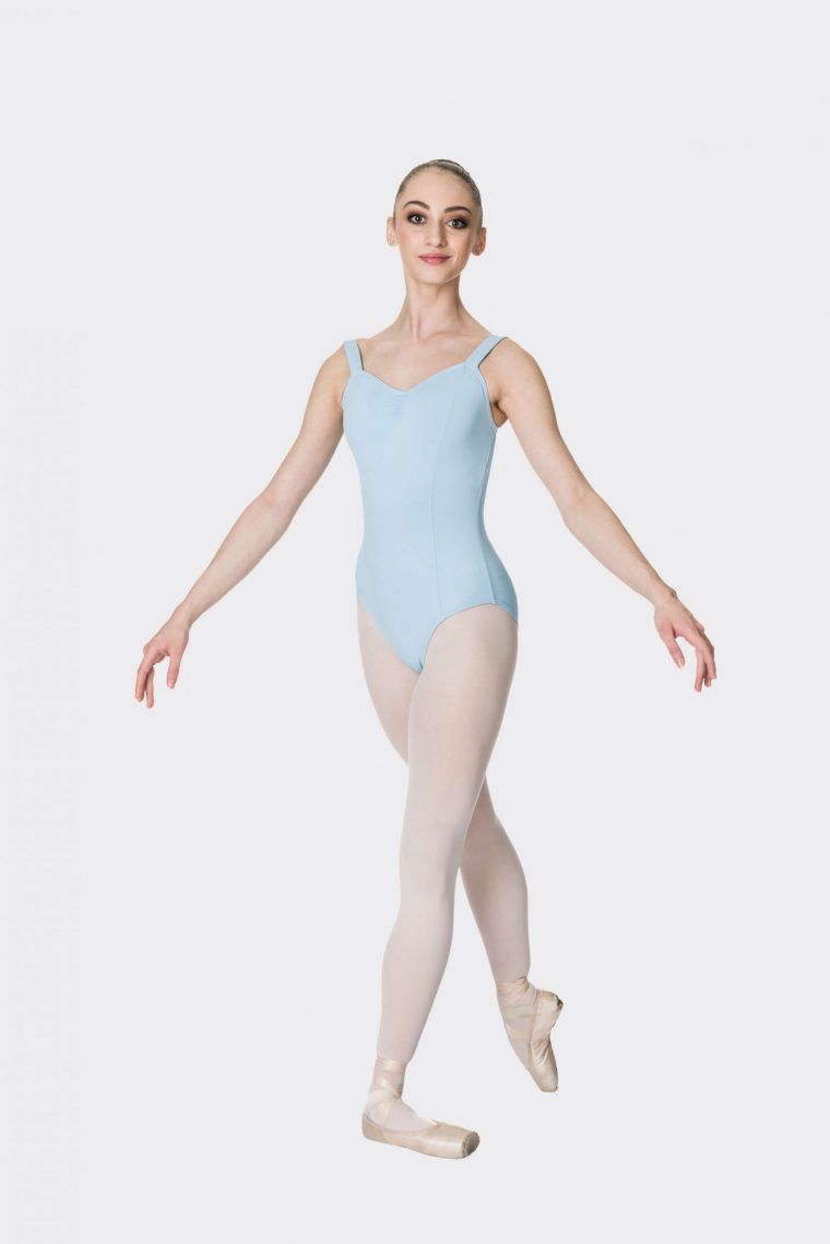 Childrens Wide Strap Leotard - Pale Blue